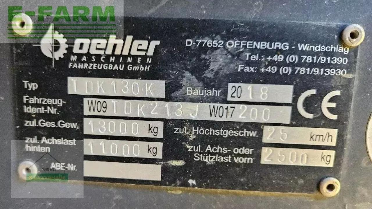 Oehler tdk 130 - Сельскохозяйственный прицеп-самосвал: фото 5 Oehler tdk 130 - Сельскохозяйственный прицеп-самосвал: фото 5
