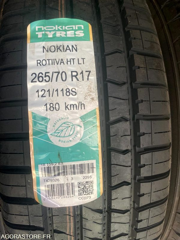 LOT DE 24 PNEUS NOKIAN ROTIIVA HT LT 265/70R17C 121/118S DOT 2016 (T429326) - Шина: фото 1 LOT DE 24 PNEUS NOKIAN ROTIIVA HT LT 265/70R17C 121/118S DOT 2016 (T429326) - Шина: фото 1