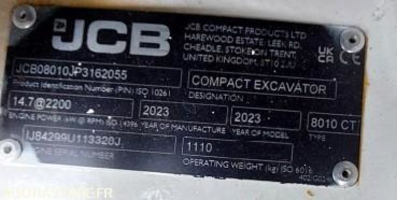 Mini Pelle 1T JCB 8010CTS + Remorque - 2023 / (NEUVE) 19 HEURES (EMF201) - Мини-экскаватор: фото 4 Mini Pelle 1T JCB 8010CTS + Remorque - 2023 / (NEUVE) 19 HEURES (EMF201) - Мини-экскаватор: фото 4