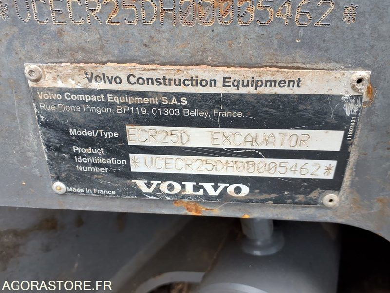 Mini Pelle VOLVO ECR25D - 2017 - 2076 heures - Мини-экскаватор: фото 4 Mini Pelle VOLVO ECR25D - 2017 - 2076 heures - Мини-экскаватор: фото 4
