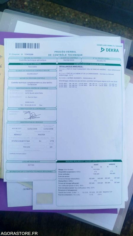 Цельнометаллический фургон Renault - Master - 2008 - 307791kms: фото 19