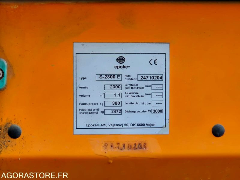 SALEUSE EPOKE S-2300 E 2000 AVEC MOTEUR AUXILIAIRE - Садовое оборудование: фото 2 SALEUSE EPOKE S-2300 E 2000 AVEC MOTEUR AUXILIAIRE - Садовое оборудование: фото 2