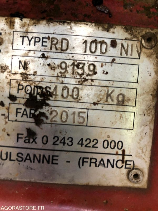 Enfouisseur de pierres DAIRON RD100NIV pour micro tracteur 22-35CV - Сельскохозяйственная техника: фото 5 Enfouisseur de pierres DAIRON RD100NIV pour micro tracteur 22-35CV - Сельскохозяйственная техника: фото 5
