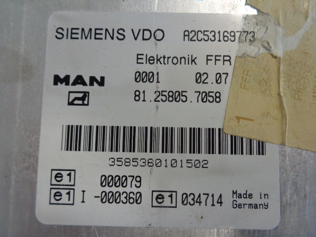 MAN elektronik FFR control unit (WORLDWIDE DELIVERY) - Блок управления для Грузовиков: фото 2 MAN elektronik FFR control unit (WORLDWIDE DELIVERY) - Блок управления для Грузовиков: фото 2