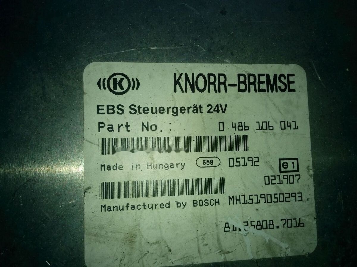 Volvo KNOR-BREMSE EBS 0486106063, 0486106028.\\\\ 0486106050 .\\ 063\\ Volvo Scania - Блок управления для Автобусов: фото 5 Volvo KNOR-BREMSE EBS 0486106063, 0486106028.\\\\ 0486106050 .\\ 063\\ Volvo Scania - Блок управления для Автобусов: фото 5