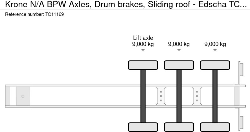 Krone N/A BPW Assen, Trommel remmen, Schuifdak - Edscha - Тентованный полуприцеп: фото 3 Krone N/A BPW Assen, Trommel remmen, Schuifdak - Edscha - Тентованный полуприцеп: фото 3