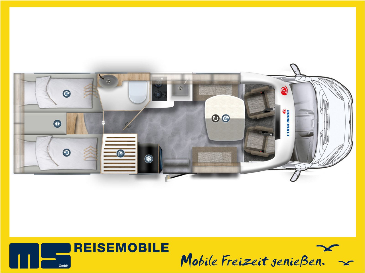 Eura Mobil PROFILA T 720 EF - 101 EDITION / EINZELBETTEN - Полуинтегрированный автодом: фото 2 Eura Mobil PROFILA T 720 EF - 101 EDITION / EINZELBETTEN - Полуинтегрированный автодом: фото 2