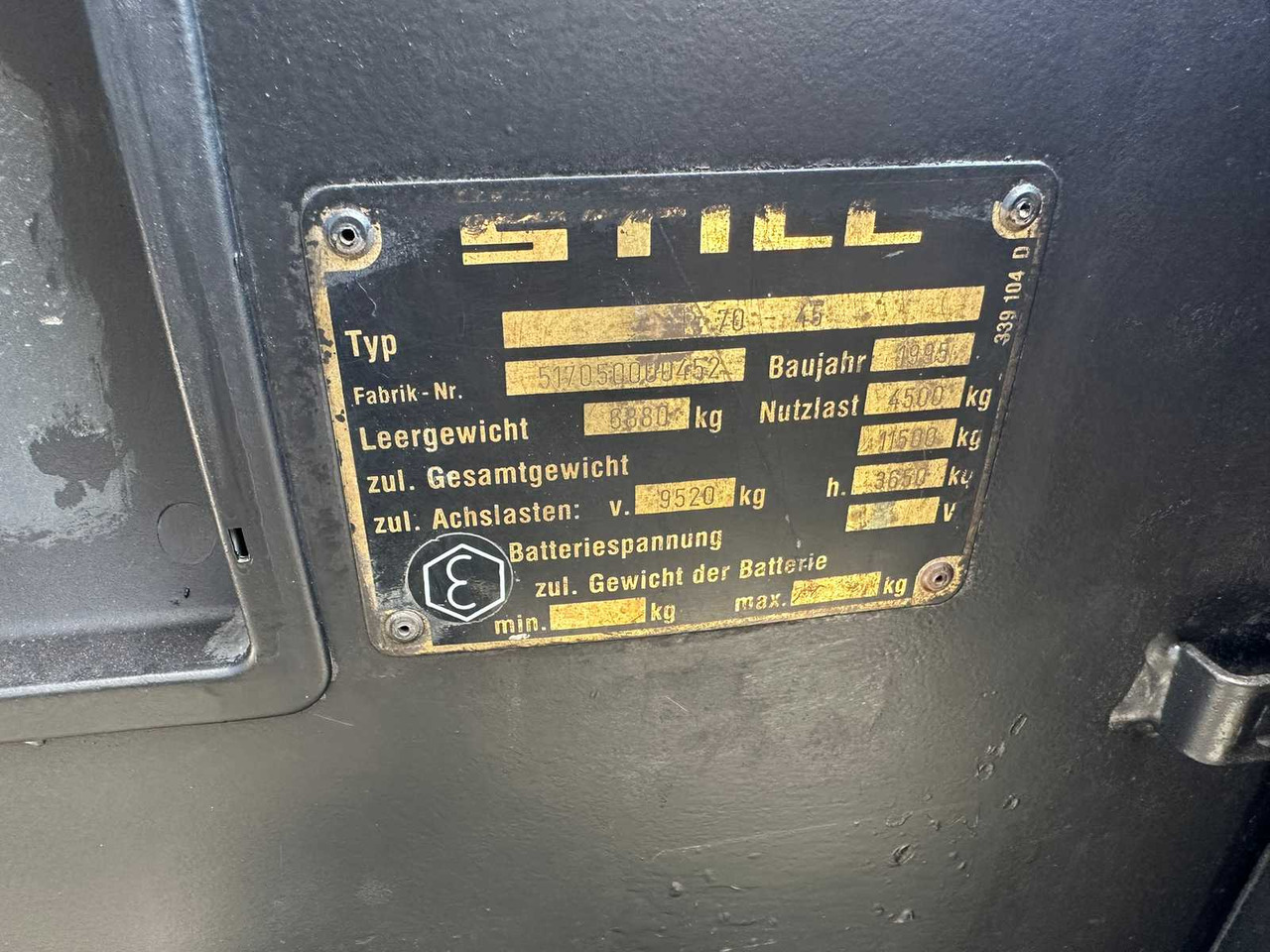 Вилочный погрузчик 1995 STILL R70-45 FORKLIFT: фото 15 Вилочный погрузчик 1995 STILL R70-45 FORKLIFT: фото 15