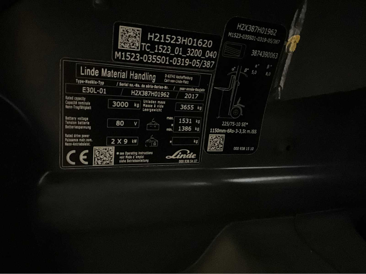 Вилочный погрузчик 2017 LINDE E30L-01 3000KG FORKLIFT: фото 20