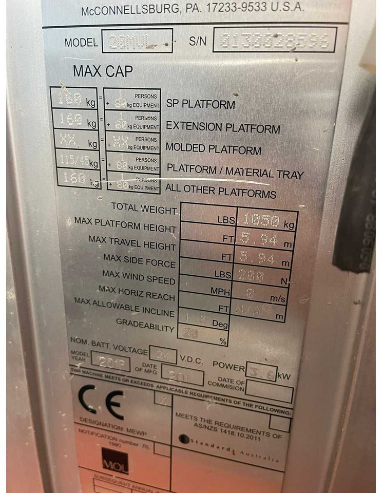 Подъёмник JLG - 22MVL - 2015 - AERIAL WORK PLATFORM: фото 8 Подъёмник JLG - 22MVL - 2015 - AERIAL WORK PLATFORM: фото 8