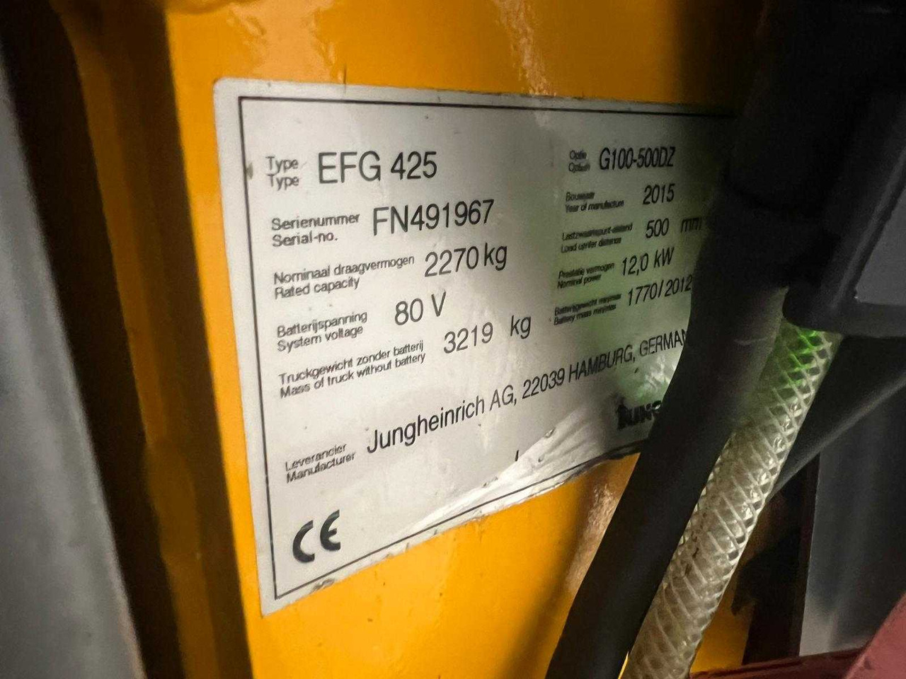 Вилочный погрузчик JUNGHEINRICH - EFG425K - FORKLIFT TRUCK: фото 7