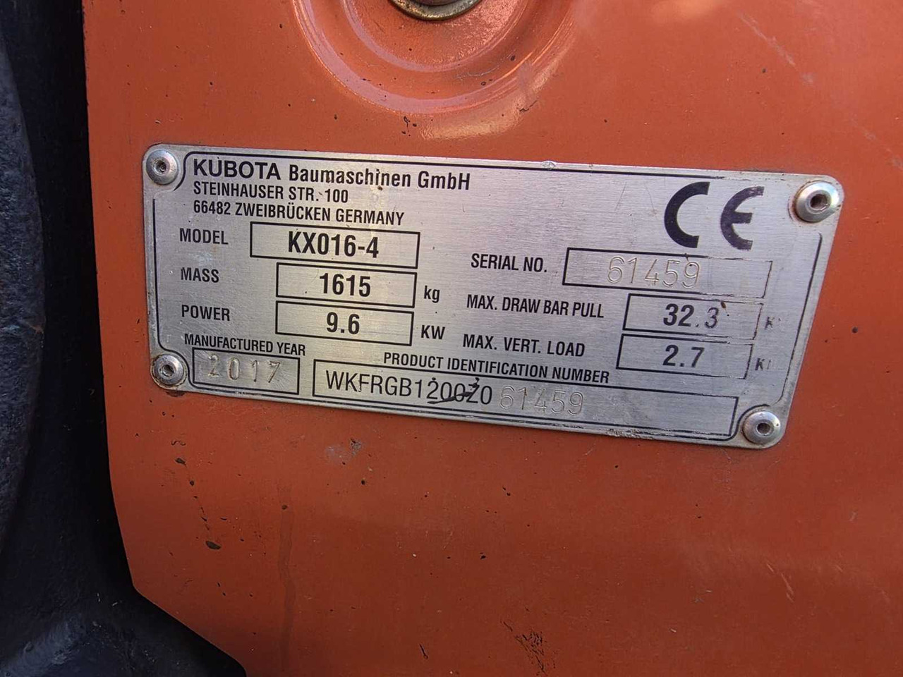 KUBOTA - KX016-4 - MINI-EXCAVATOR - 2016 - Мини-экскаватор: фото 4 KUBOTA - KX016-4 - MINI-EXCAVATOR - 2016 - Мини-экскаватор: фото 4