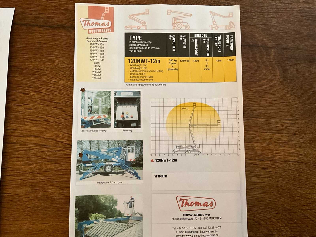 Подъёмник THOMAS 120 NWT - 12M AERIAL WORK PLATFORM: фото 34