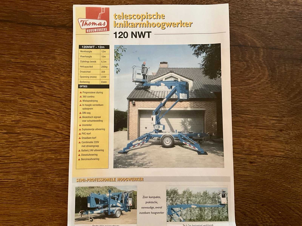 Подъёмник THOMAS 120 NWT - 12M AERIAL WORK PLATFORM: фото 33