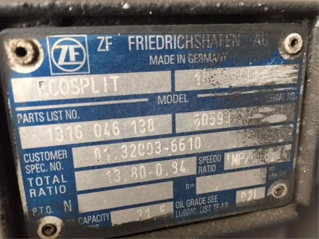 MAN Versn bak 16S181 IT OD - Коробка передач и запчасти для Грузовиков: фото 1 MAN Versn bak 16S181 IT OD - Коробка передач и запчасти для Грузовиков: фото 1