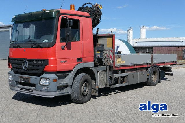 Mercedes-Benz 1844 L Actros 4x2, Hiab 144E-3, Funk, Voll-Luft - Грузовик бортовой/ Платформа, Автоманипулятор: фото 1 Mercedes-Benz 1844 L Actros 4x2, Hiab 144E-3, Funk, Voll-Luft - Грузовик бортовой/ Платформа, Автоманипулятор: фото 1