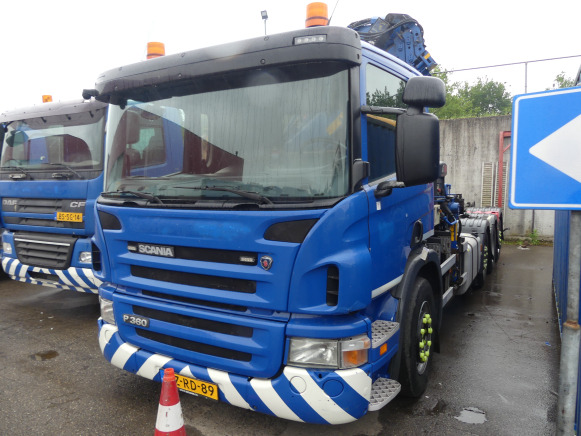 REF:BZ-RD-89 - Camion porte container avec grue Scania P360 B 8X2/*6 (2011-759.907 km) - Грузовик-контейнеровоз/ Сменный кузов: фото 1 REF:BZ-RD-89 - Camion porte container avec grue Scania P360 B 8X2/*6 (2011-759.907 km) - Грузовик-контейнеровоз/ Сменный кузов: фото 1