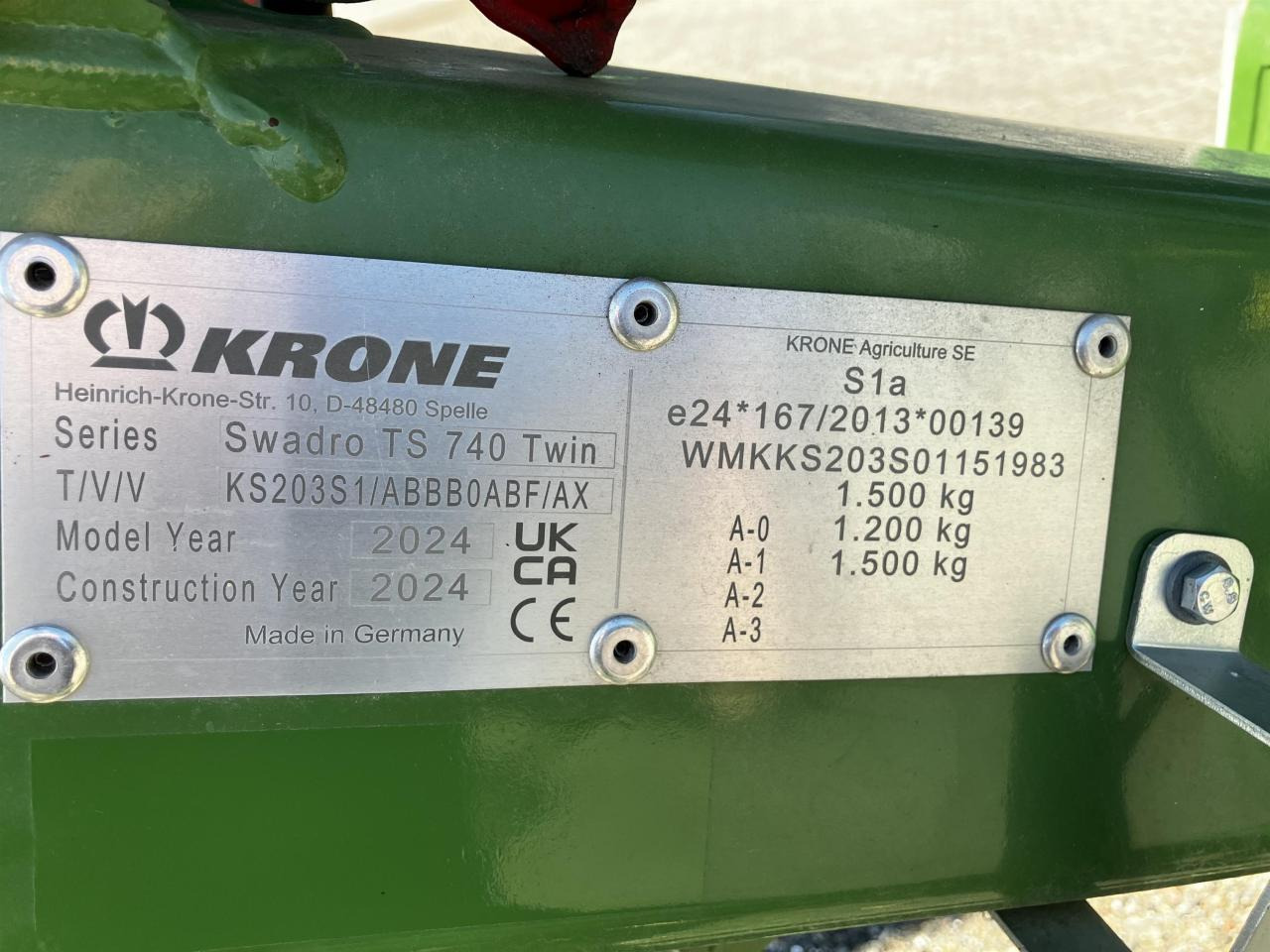 Сеноворошилка Krone Swadro TS 740 Twin: фото 12