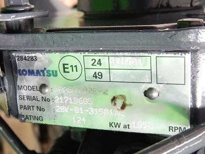 Komatsu SAA6D102E-20K-01-31501 Komatsu WA320-5 / PC240-7 - Двигатель для Колёсных погрузчиков: фото 1 Komatsu SAA6D102E-20K-01-31501 Komatsu WA320-5 / PC240-7 - Двигатель для Колёсных погрузчиков: фото 1