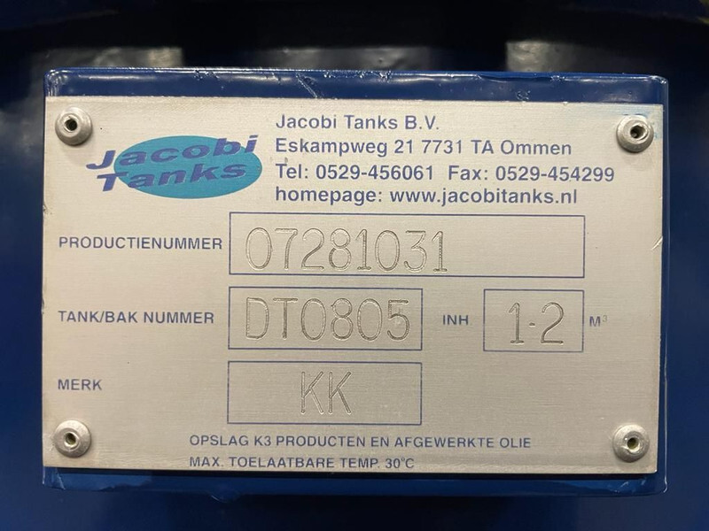Jacobi Dieseltank 1200 Liter Jacobi Kiwa - Резервуар для хранения: фото 4 Jacobi Dieseltank 1200 Liter Jacobi Kiwa - Резервуар для хранения: фото 4