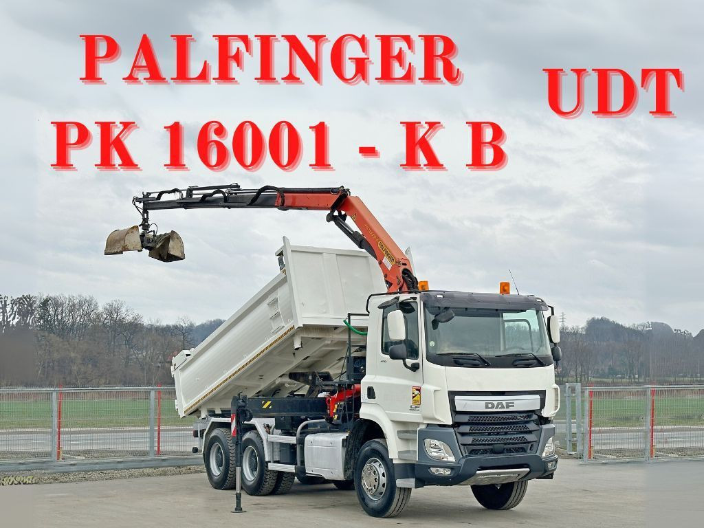 DAF CF 410 * Kipper 4,90 m + PK 16001 - K B * 6x4 - Автоманипулятор: фото 1 DAF CF 410 * Kipper 4,90 m + PK 16001 - K B * 6x4 - Автоманипулятор: фото 1