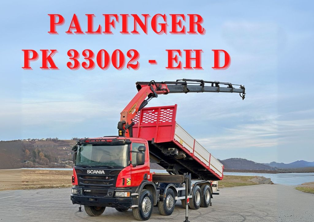 Scania P 400 Kipper 6,80 m * PK 33002-EH D + FUNK * 8x4 Scania P 400 Kipper 6,80 m * PK 33002-EH D + FUNK * 8x4 - Автоманипулятор, Самосвал: фото 1 Scania P 400 Kipper 6,80 m * PK 33002-EH D + FUNK * 8x4 Scania P 400 Kipper 6,80 m * PK 33002-EH D + FUNK * 8x4 - Автоманипулятор, Самосвал: фото 1