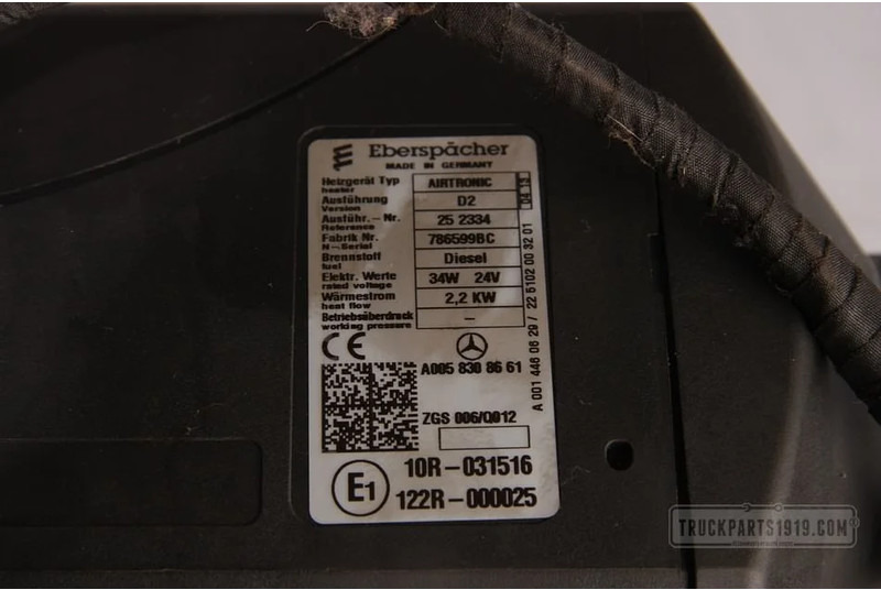 Eberspächer Heating, Ventilation & AC Standkachel MERCEDES-BENZ - Отопление/ Вентиляция для Грузовиков: фото 2 Eberspächer Heating, Ventilation & AC Standkachel MERCEDES-BENZ - Отопление/ Вентиляция для Грузовиков: фото 2