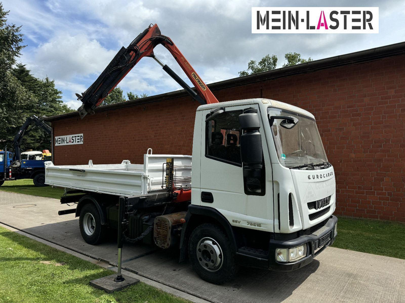 Iveco ML75E16 3-Way Meiller Tipper Crane Palfinger PK 4200 - Самосвал, Автоманипулятор: фото 1 Iveco ML75E16 3-Way Meiller Tipper Crane Palfinger PK 4200 - Самосвал, Автоманипулятор: фото 1