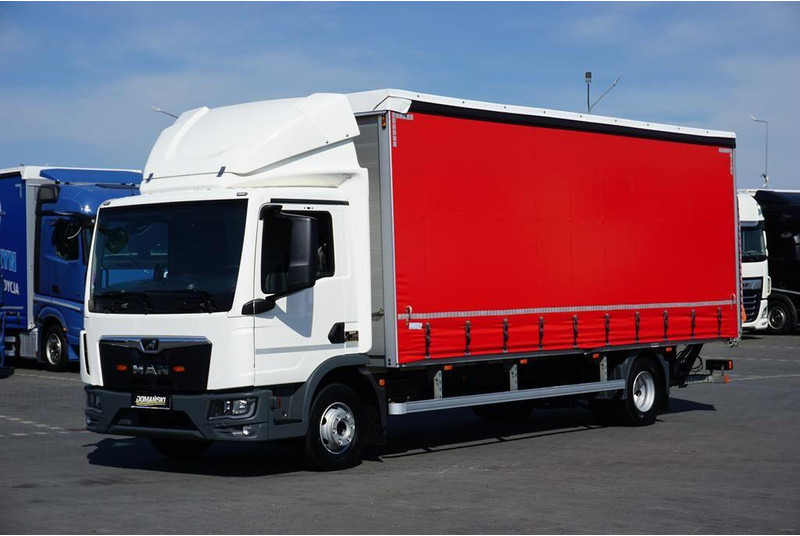 MAN TGL / 12.190 / E 6 / FIRANKA + WINDA / ŁAD. 6 525 KG / 16 PALET - Тентованный грузовик: фото 1 MAN TGL / 12.190 / E 6 / FIRANKA + WINDA / ŁAD. 6 525 KG / 16 PALET - Тентованный грузовик: фото 1