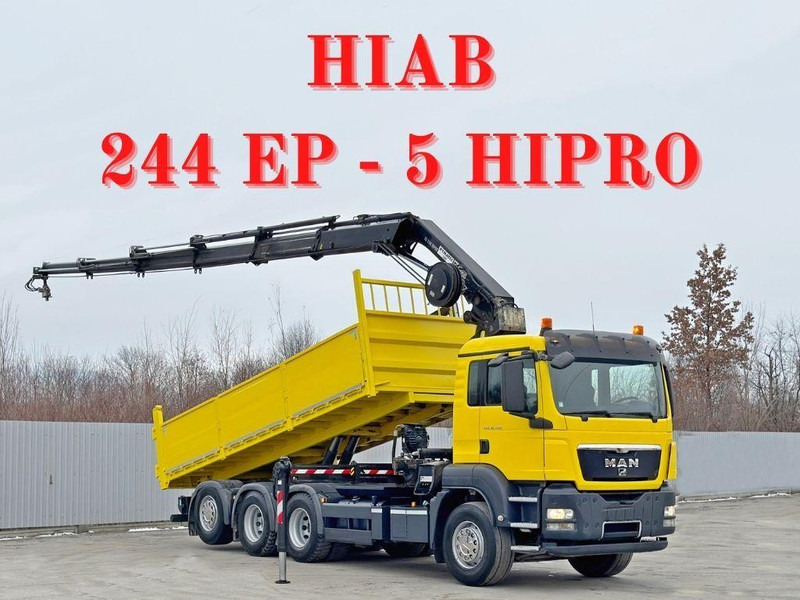 Самосвал, Автоманипулятор MAN TGS 35.400 * HIAB 244 EP - 5 HIPRO + FUNK * 8x4: фото 1