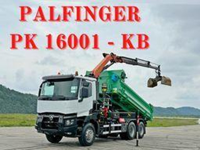 Renault C 430 *KIPPER 5,10 m + PK 16001 - K B* 6x4 - Самосвал, Автоманипулятор: фото 1 Renault C 430 *KIPPER 5,10 m + PK 16001 - K B* 6x4 - Самосвал, Автоманипулятор: фото 1