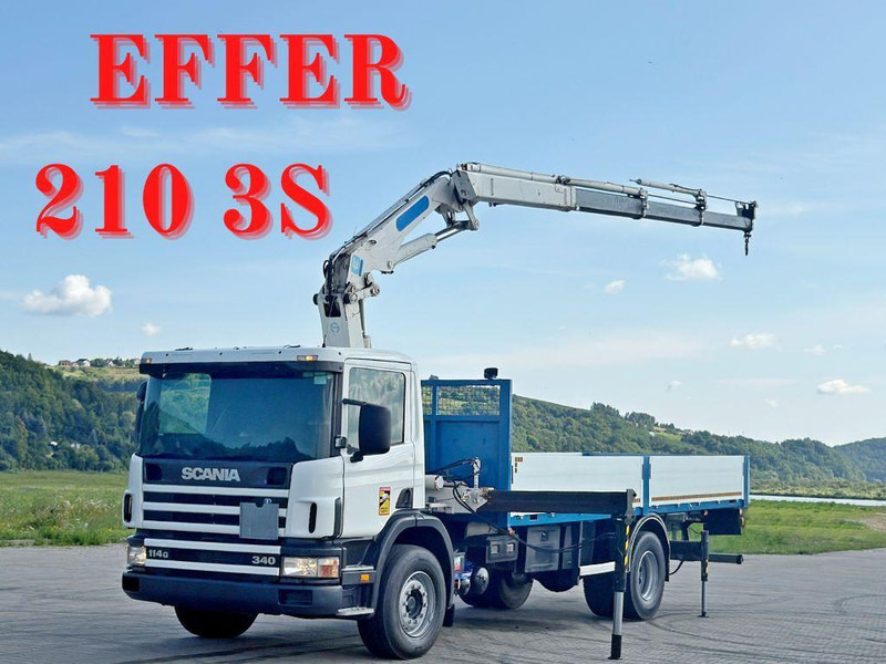 Scania 114 G 340 * PRITSCHE 7,00m * EFFER 210 3S + FUNK - Грузовик бортовой/ Платформа, Автоманипулятор: фото 1 Scania 114 G 340 * PRITSCHE 7,00m * EFFER 210 3S + FUNK - Грузовик бортовой/ Платформа, Автоманипулятор: фото 1