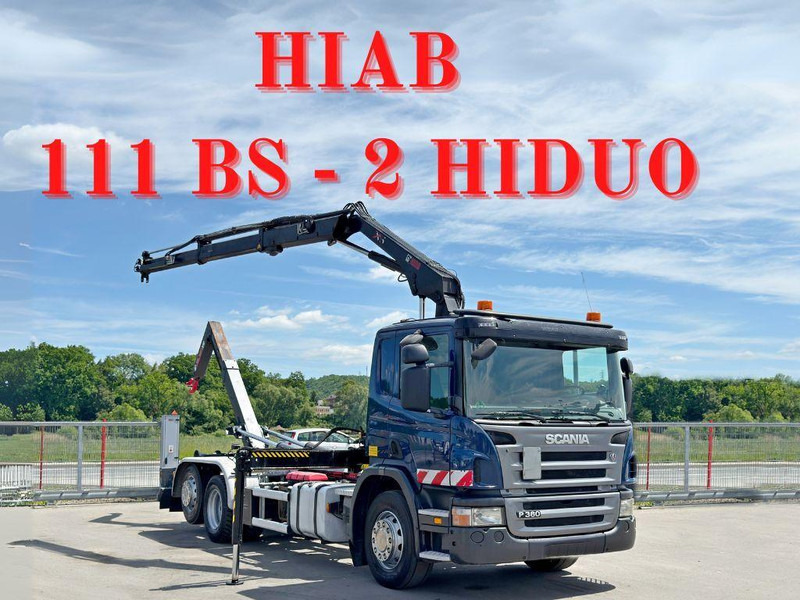 Scania P 360 * ABROLLKIPPER * HIAB 111 BS -2 HIDUO/FUNK - Крюковой мультилифт, Автоманипулятор: фото 1 Scania P 360 * ABROLLKIPPER * HIAB 111 BS -2 HIDUO/FUNK - Крюковой мультилифт, Автоманипулятор: фото 1