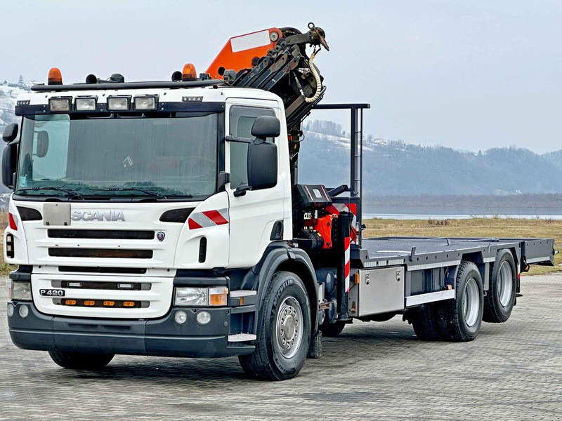 Scania P 420* PLATFORM 6,80m * PK 29002+FUNK * TOP - Грузовик бортовой/ Платформа, Автоманипулятор: фото 3 Scania P 420* PLATFORM 6,80m * PK 29002+FUNK * TOP - Грузовик бортовой/ Платформа, Автоманипулятор: фото 3