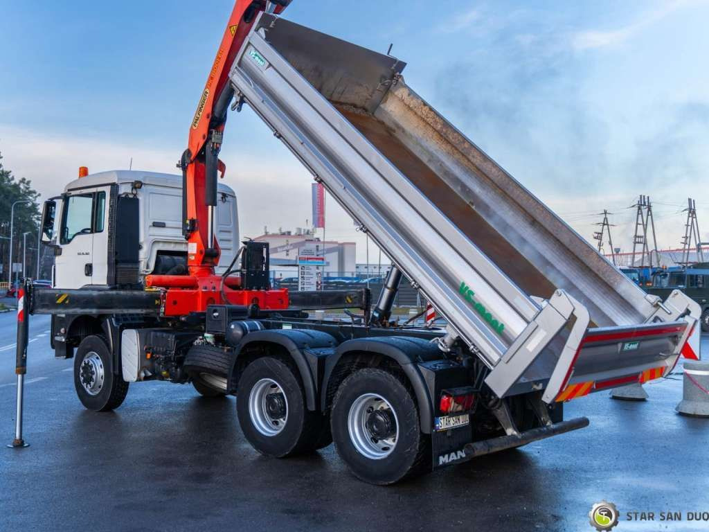 Самосвал MAN  TGS 26.360 6x6 PALFINGER PK 18001 EH Crane Kipe: фото 11