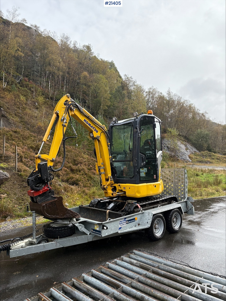 Komatsu PC24 MR-5 gravemaskin m/ pusseskuffe, rototilt, smalskuffe, graveskuffe og klype - Мини-экскаватор: фото 3 Komatsu PC24 MR-5 gravemaskin m/ pusseskuffe, rototilt, smalskuffe, graveskuffe og klype - Мини-экскаватор: фото 3