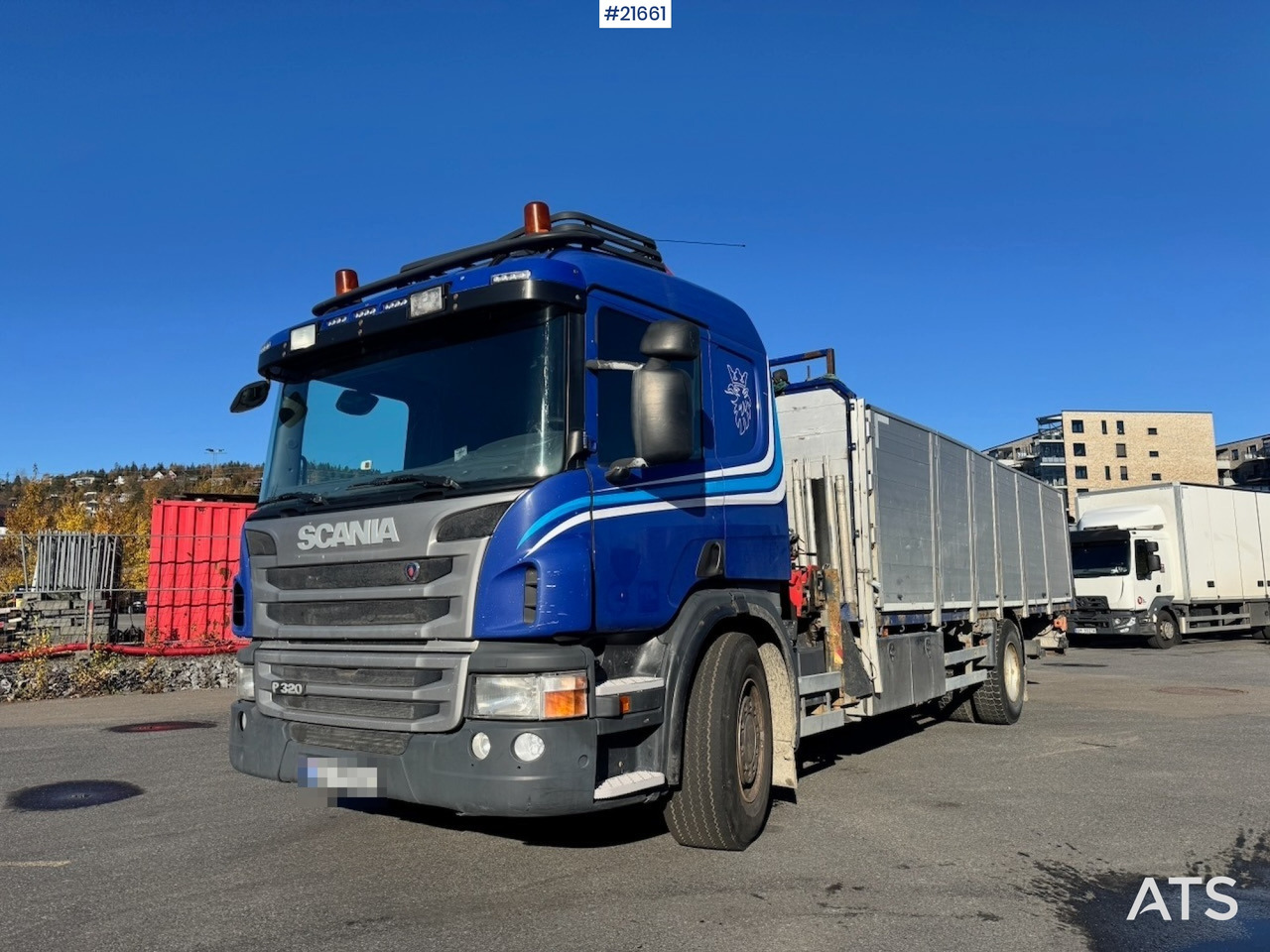 Scania Scania P320 4x2 Kranbil m/ 16,5 t/m Fassi kran og Løftelem. - Автоманипулятор: фото 1 Scania Scania P320 4x2 Kranbil m/ 16,5 t/m Fassi kran og Løftelem. - Автоманипулятор: фото 1