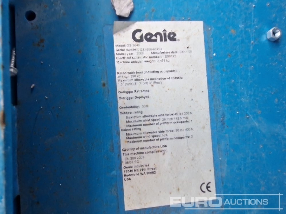 Подъёмник 2008 Genie GS-2646: фото 15