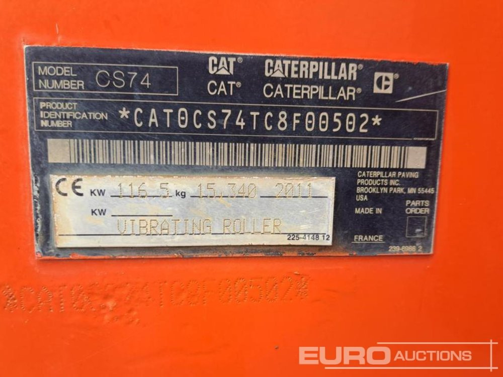 2011 CAT CS74 - Каток: фото 5 2011 CAT CS74 - Каток: фото 5