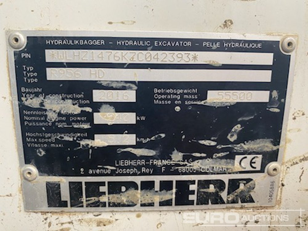 2016 Liebherr R956 HD - Гусеничный экскаватор: фото 4 2016 Liebherr R956 HD - Гусеничный экскаватор: фото 4