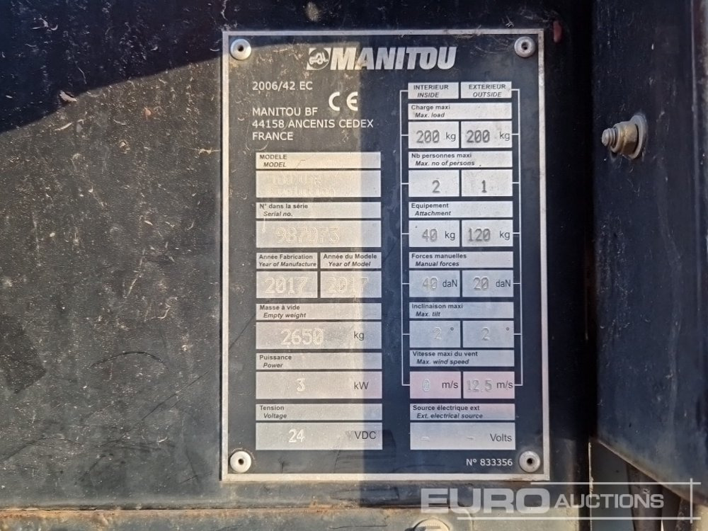Подъёмник 2017 Manitou 100VJR Evolution: фото 21