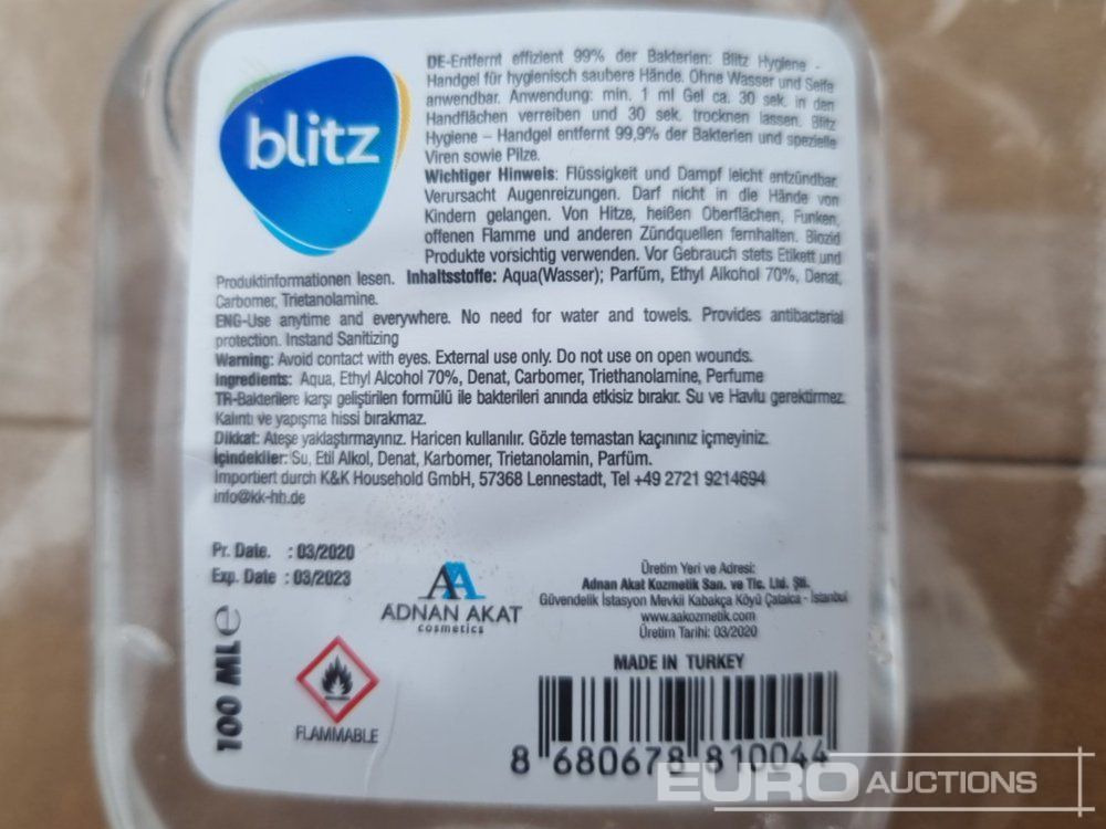 Pallet of BLITZ Handwash Cleaning Gel (64 Pcs.) - Строительное оборудование: фото 4 Pallet of BLITZ Handwash Cleaning Gel (64 Pcs.) - Строительное оборудование: фото 4