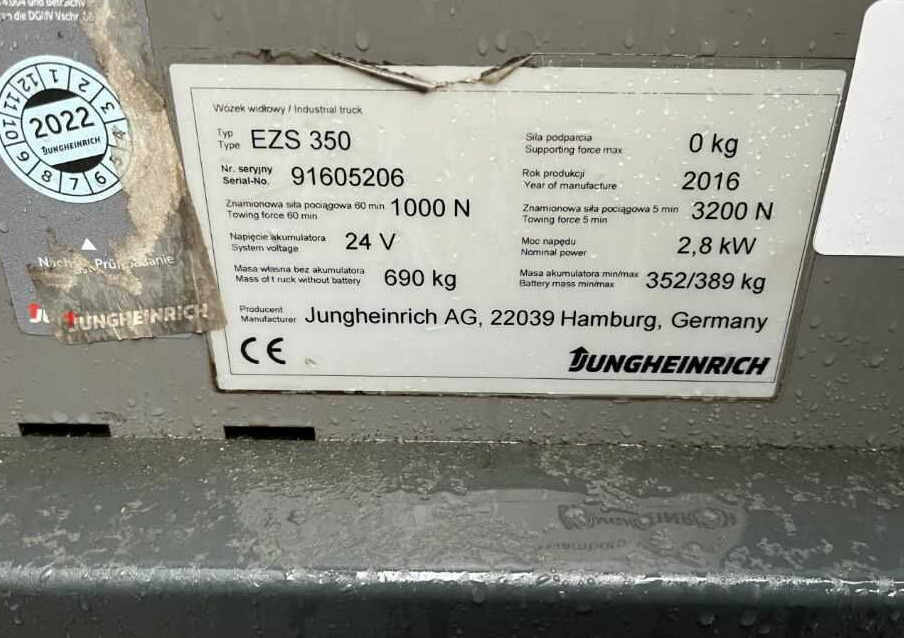 Jungheinrich EZS350 - Складской тягач: фото 4 Jungheinrich EZS350 - Складской тягач: фото 4