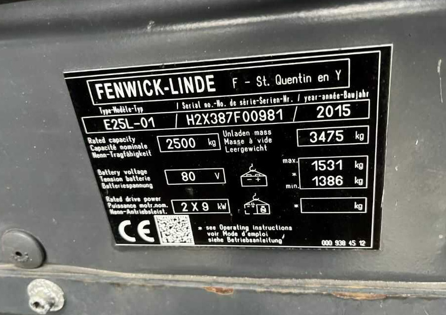 Linde E25L-01 - Электропогрузчик: фото 4 Linde E25L-01 - Электропогрузчик: фото 4