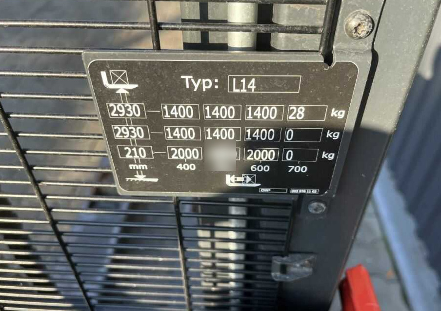 Linde L14 - Штабелер: фото 5 Linde L14 - Штабелер: фото 5