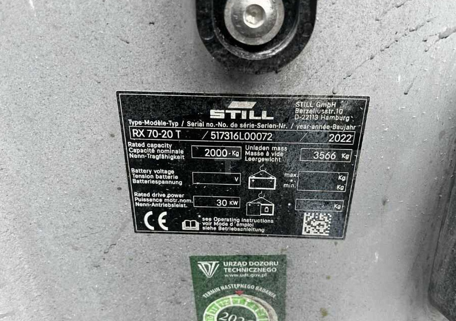 Still RX70-20T - Газовый погрузчик: фото 4 Still RX70-20T - Газовый погрузчик: фото 4
