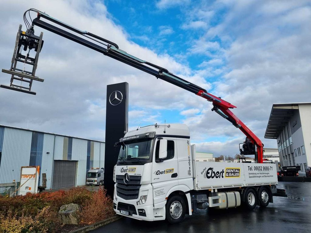 Mercedes-Benz Actros 2745 L 6x2 Baustoffpritsche+Kran Retarder - Грузовик бортовой/ Платформа, Автоманипулятор: фото 1 Mercedes-Benz Actros 2745 L 6x2 Baustoffpritsche+Kran Retarder - Грузовик бортовой/ Платформа, Автоманипулятор: фото 1