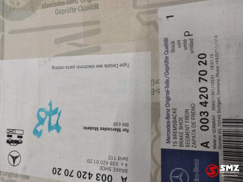 Mercedes-Benz Remschoen achter mercedes vito w638 a0034207020 - Детали тормозной системы для Грузовиков: фото 2 Mercedes-Benz Remschoen achter mercedes vito w638 a0034207020 - Детали тормозной системы для Грузовиков: фото 2