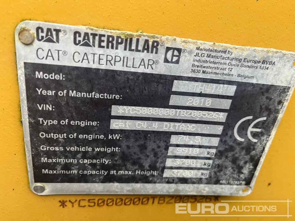 Телескопический погрузчик 2010 CAT TH414: фото 9 Телескопический погрузчик 2010 CAT TH414: фото 9