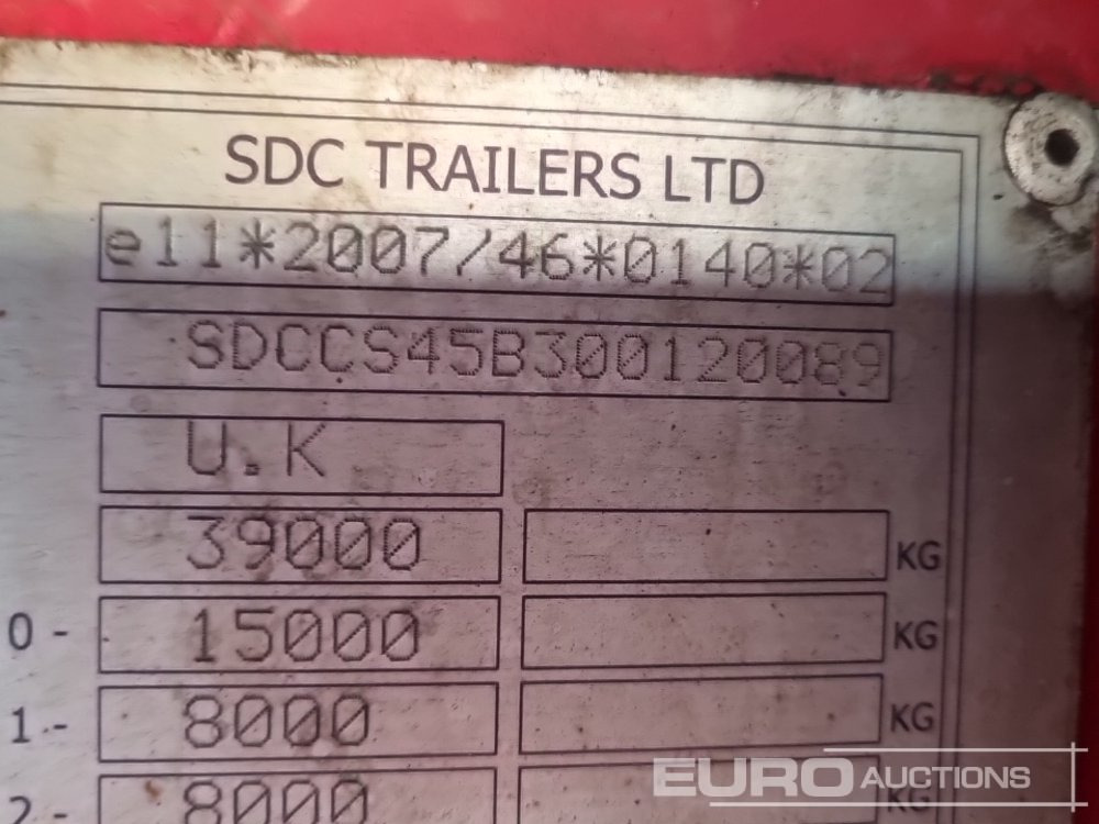 Тентованный полуприцеп 2013 SDC Tri Axle Curtainsider Trailer: фото 47